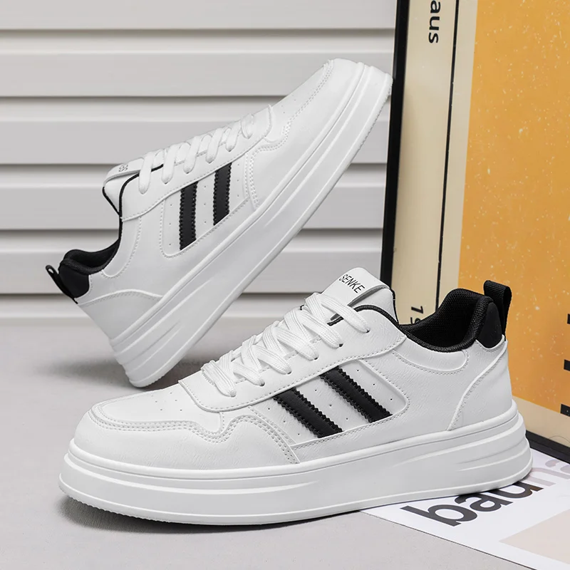 

Мокасины Белые кроссовки Мужская уличная обувь для мужчин Низкие кроссовки для спорта и отдыха Нескользящие Мягкие и удобные Износостойкие Новые