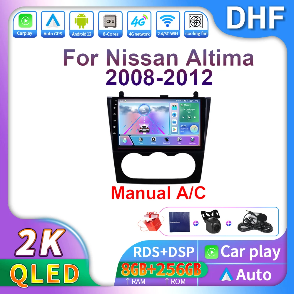 

Автомобильное стерео радио DHF 9 "Android 13 для Nissan Altima Teana 2008-2012, мультимедийный видеоплеер с GPS-навигацией, Автомобильный плеер 2 din