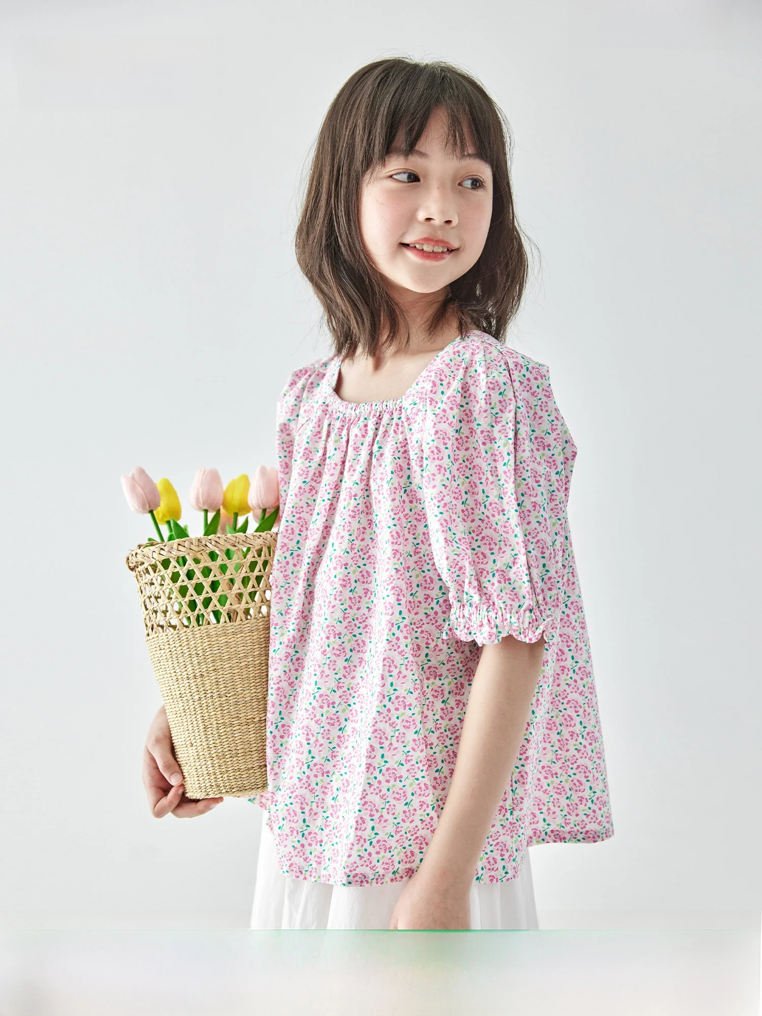 nuova-camicia-estiva-per-bambine-con-stampa-floreale-maniche-corte-colletto-quadrato-rosa-abbigliamento-per-bambini-in-cotone-100