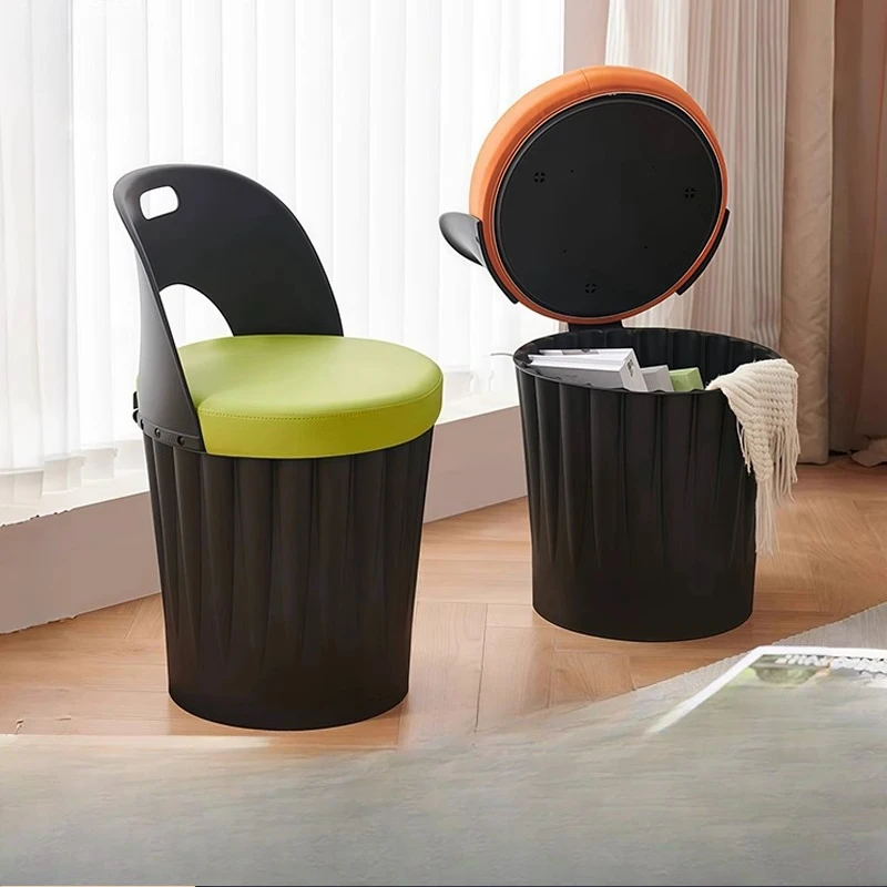 

Plastic Storage Dining Chair Thickened Stackable Commercial Chair with Backrest Modern Minimalist Restaurant & Home Storage Seat