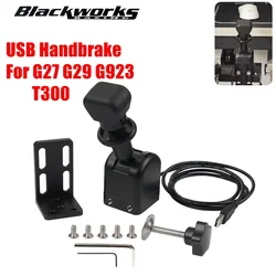 PC USB Handbrake For Logitech G27 G29 G923 Thrustmaster T300 For ETS2 American/European Truck Sim Racing Games Hand Brake Black
