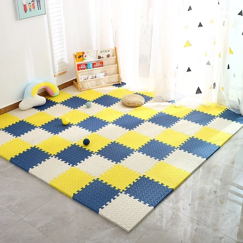 12Pcs 30*30*1cm Foam Kids Room Carpet & Baby Play Gym Mat, Soft Kids Interlocking Puzzle Tiles for Exercise and Play