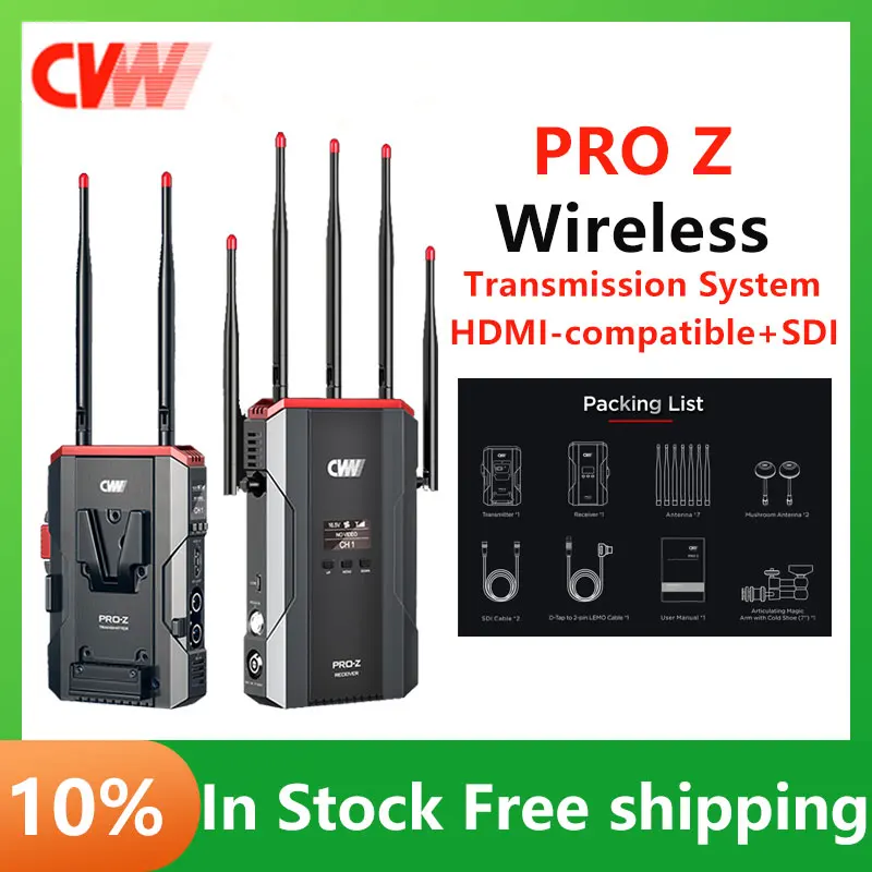 CVW Pro 800 5Ghz Wireless Long Range AV Sender Full HD Video Link Kit SDIHDMI WHDI No Latency Transmission System Up to 800M