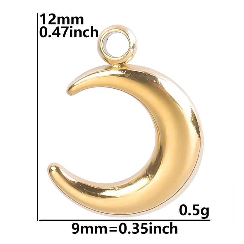 Moon Hoops Stainless Steel Earring Luna Piercing Round Earrings For Women Men Kpop Boucle Oreille Homme Acier Inoxydable Jewelry