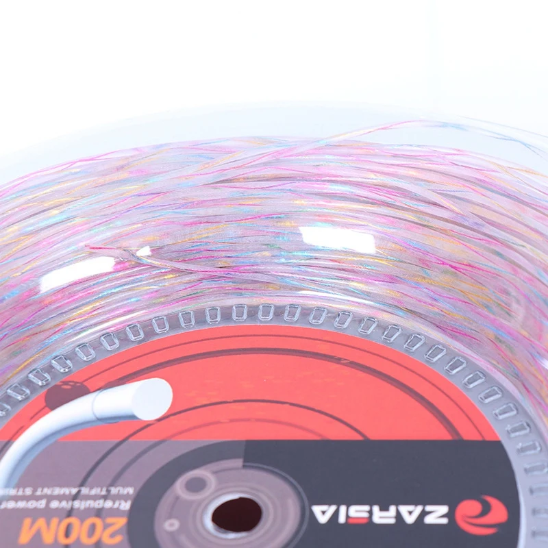 1 Reel 1.35mm Synthetic Flash Nylon Rainbow Tennis String Soft Feeling Tennis Racket Strings(200M )