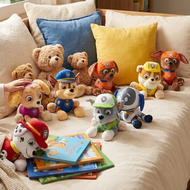 Image of Paw Patrol Plüschpuppe Chase Rock Tier Hund Cartoon-Modell Actionfiguren Film-Merchandise Kindergeburtstagsgeschenk