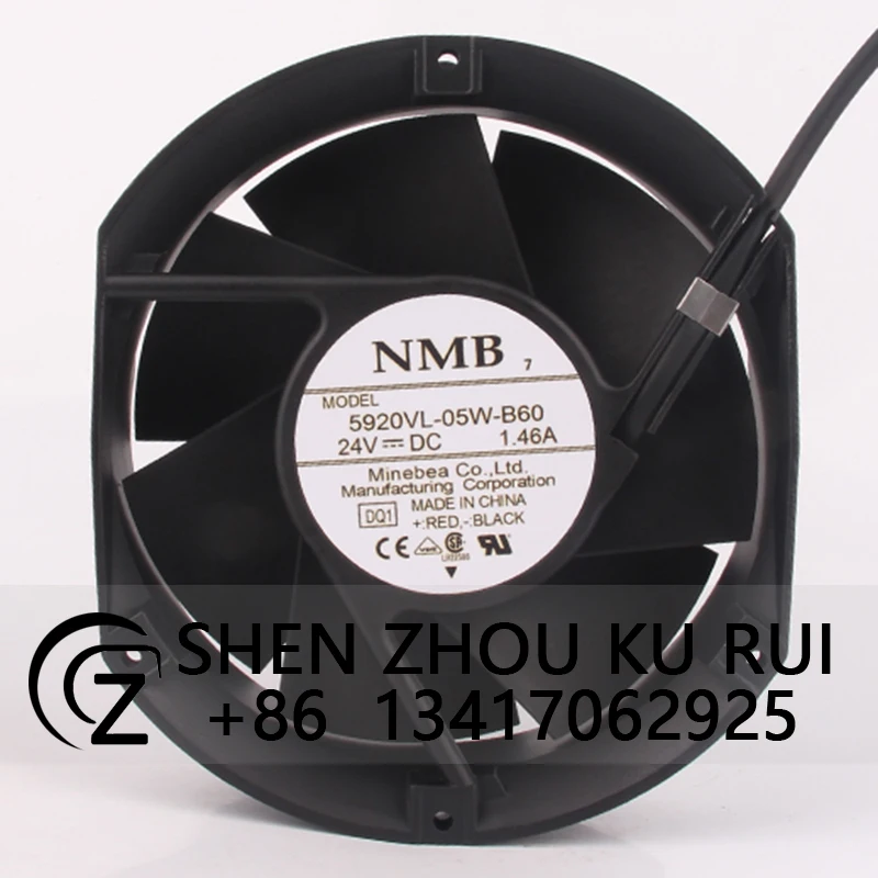 5920VL-05W-B60 Case Cooling Fan for NMB DC24V 1.46a 172X150X51MM 17CM 17251 Large Capacity Inverter Double Ball Bearing