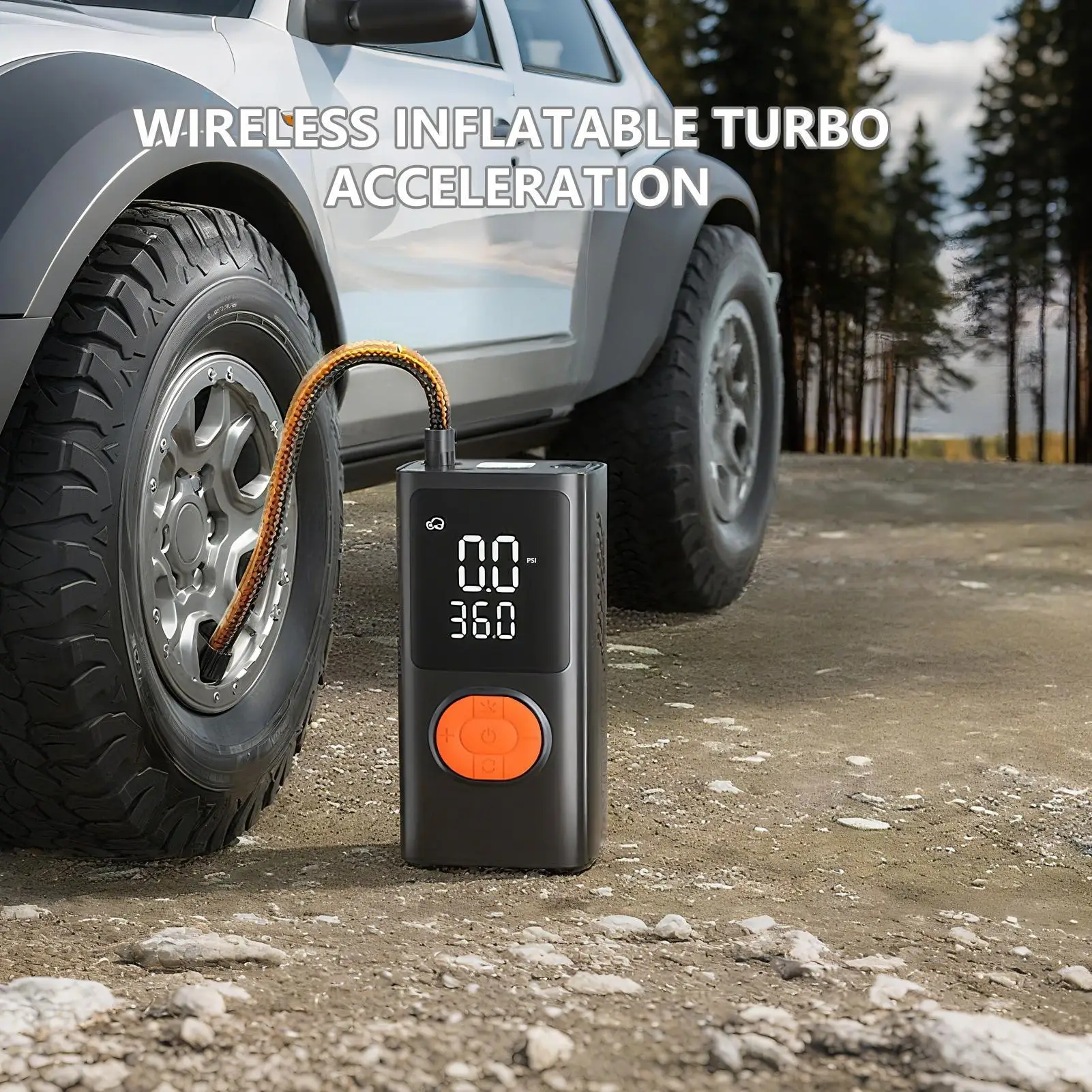 

Portable Air Pump Electric Air Pump Rechargeable Light Tire Inflator With Digital Pressure Gauge For Motorcycle Truck Ball