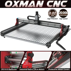 Bulkman3d oxman cnc gravador 4 eixos preciso 1610 parafuso esférico máquina roteador de madeira 1500x1500 para madeira matel acrílico corte fresagem