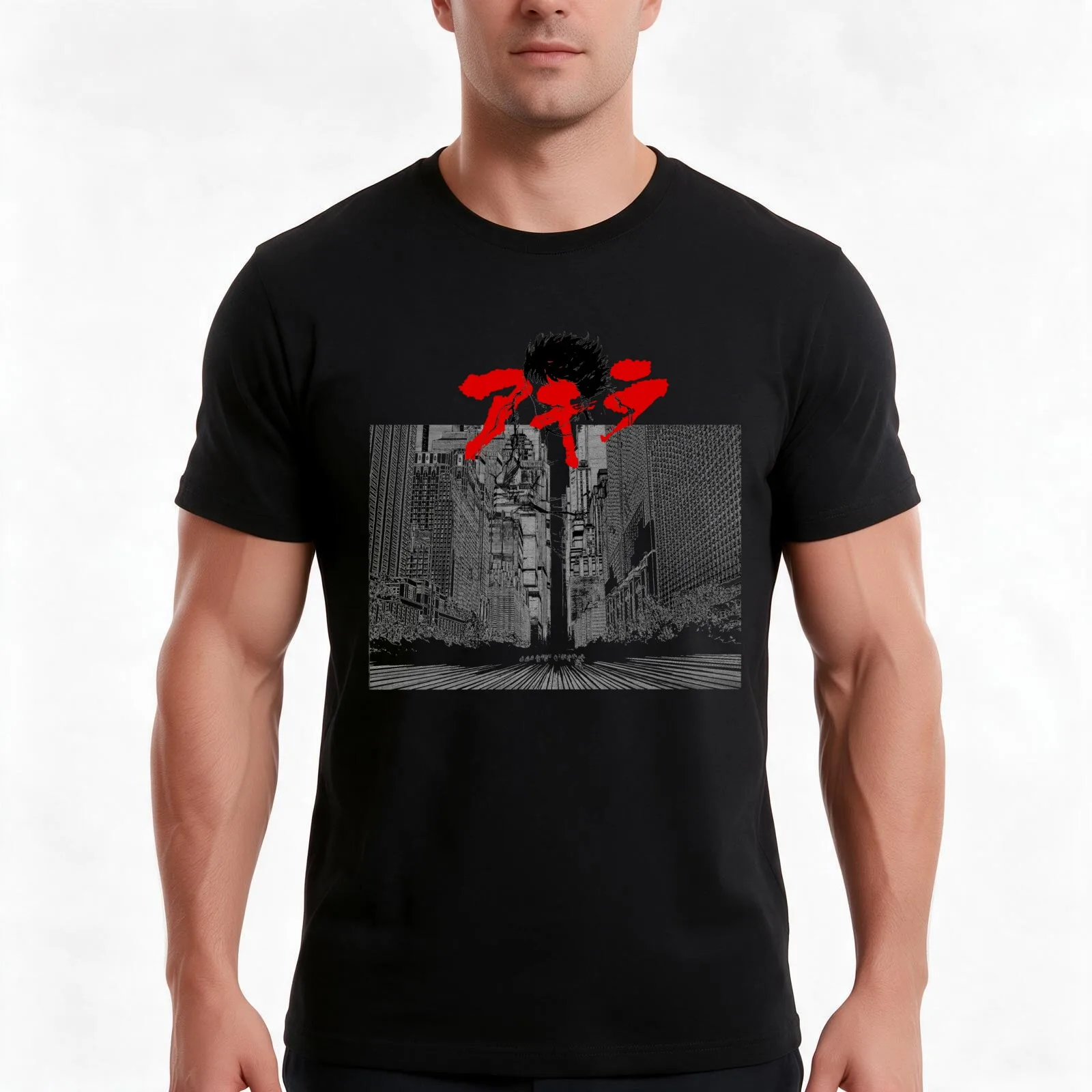 Highway Tetsuo T-Shirt Summer Casual Cotton Tee Oversized Streetwear Tops Vintage Graphic Print Loose Fit Short Sleeve