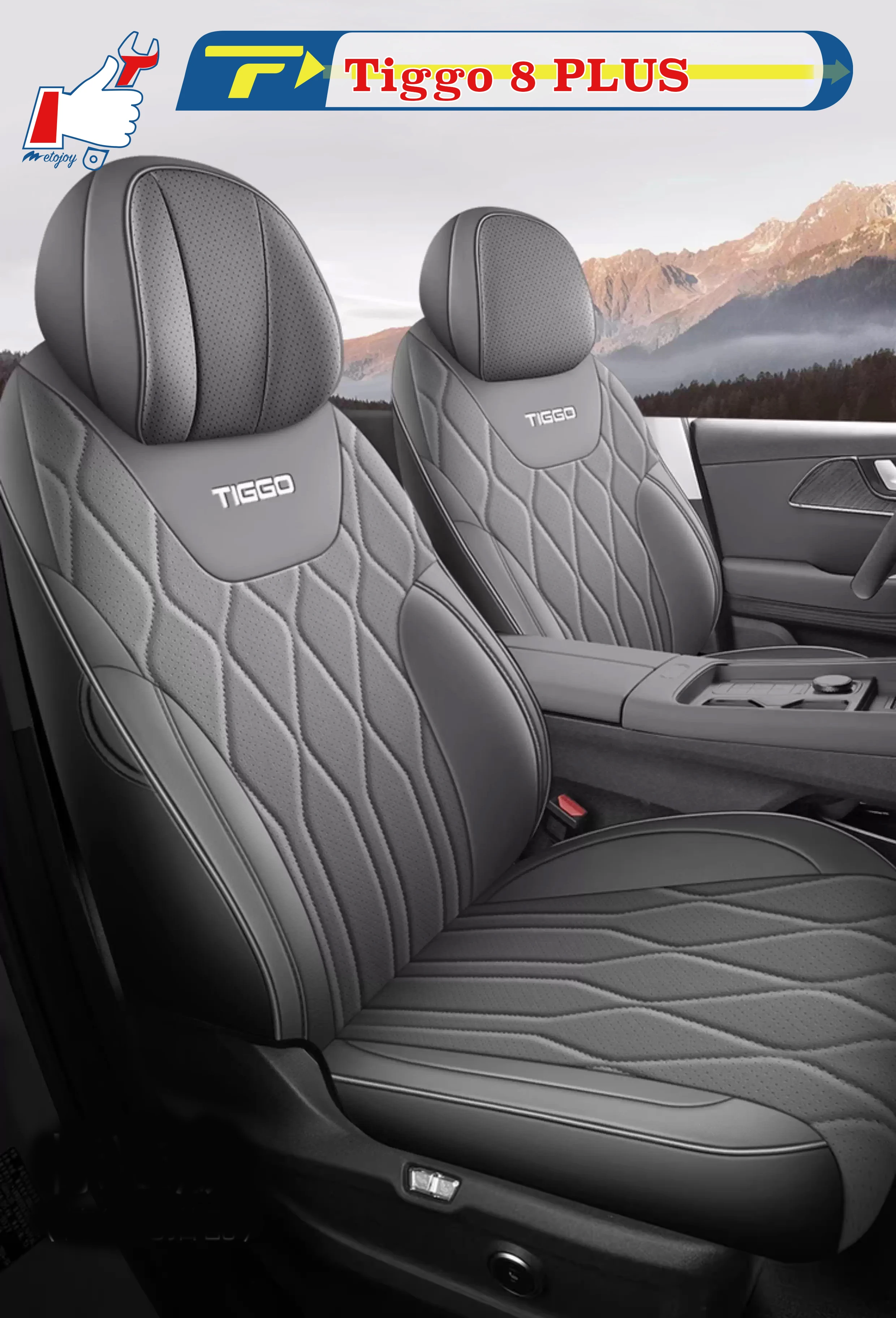 

Left-Drive Car Seat Cover For Chery Tiggo 8 PLUS 2021-25 7Seat Custom Fit Full Surrounded Seat Cover Car Seat Protection Cushion