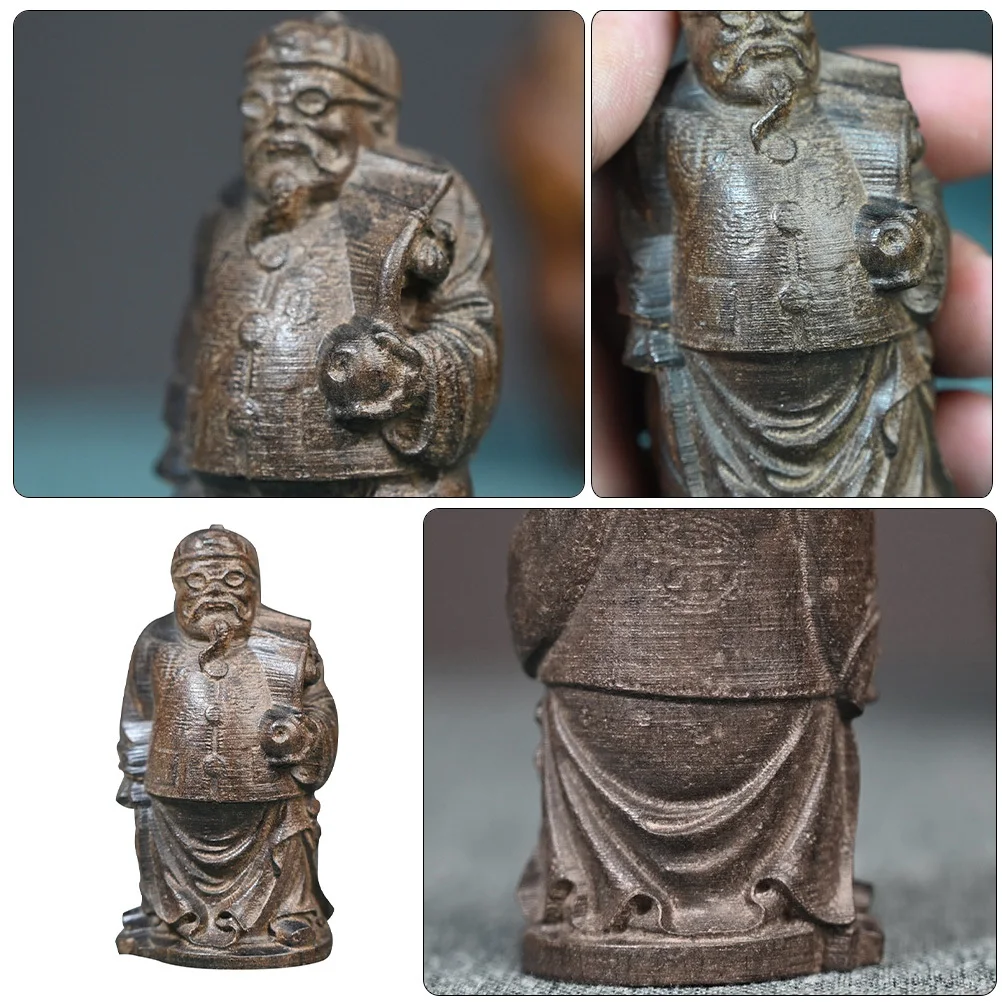 

Wood Carving Rich Man Sculpture Vietnam Agalloch Chinese Style Desktop Wooden Craft Vietnam Agalloch Decor