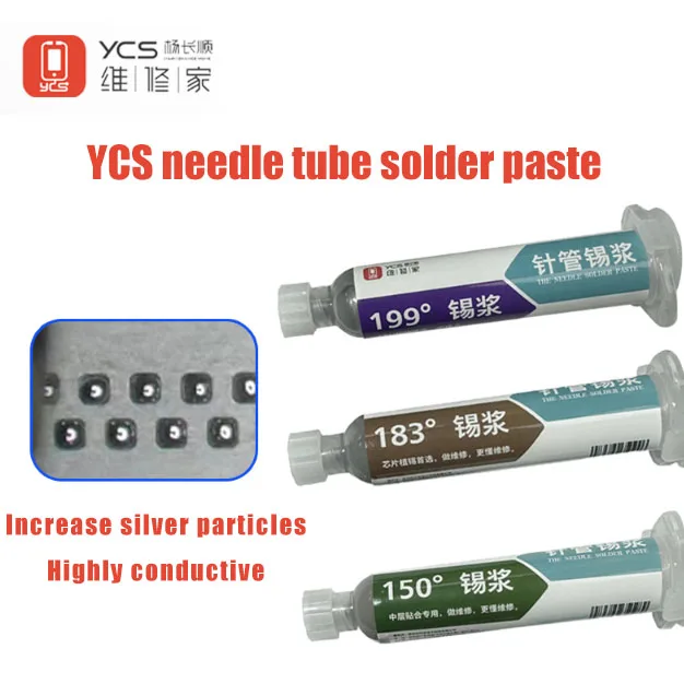 YCS Solder Paste Syringe Flux for Soldering SMD BGA IC PCB Needle Tube Tin Solder Paste Welding Paste Welding Components