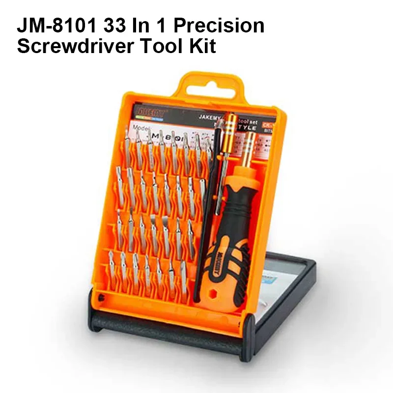 JAKEMY JM-8101 33 w 1 zestaw wkrętaków o wysokiej precyzji do tabletu telefonicznego ekran LCD laptopa demontaż płyty głównej sterownik śrubowy