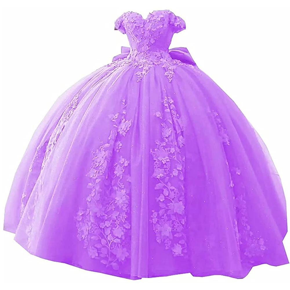 BM-vestidos de quinceañera para niña, Vestido de fiesta de cumpleaños, con apliques de lentejuelas, encaje brillante, 15 años, 2022