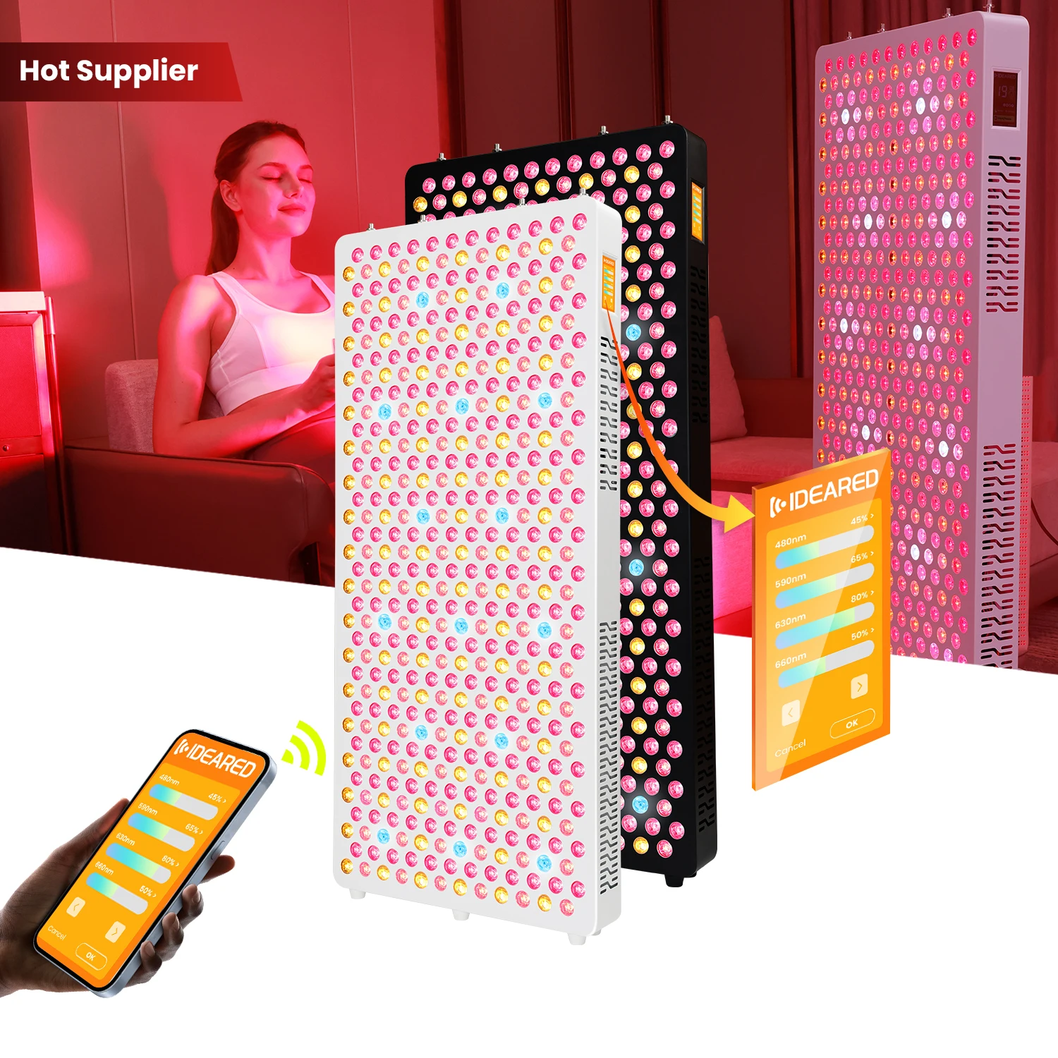 

2024 432pcs 5w Dual Chips RLPRO600 9waveleng Half Body Red Light Therapy Panel Support APP Control For Pain Relief
