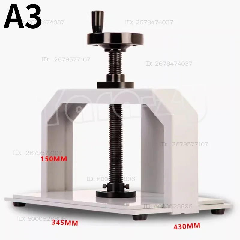A4 flattening machine paper manual paper pressing machine iron plate paper pressing machine small A3 flattening  book