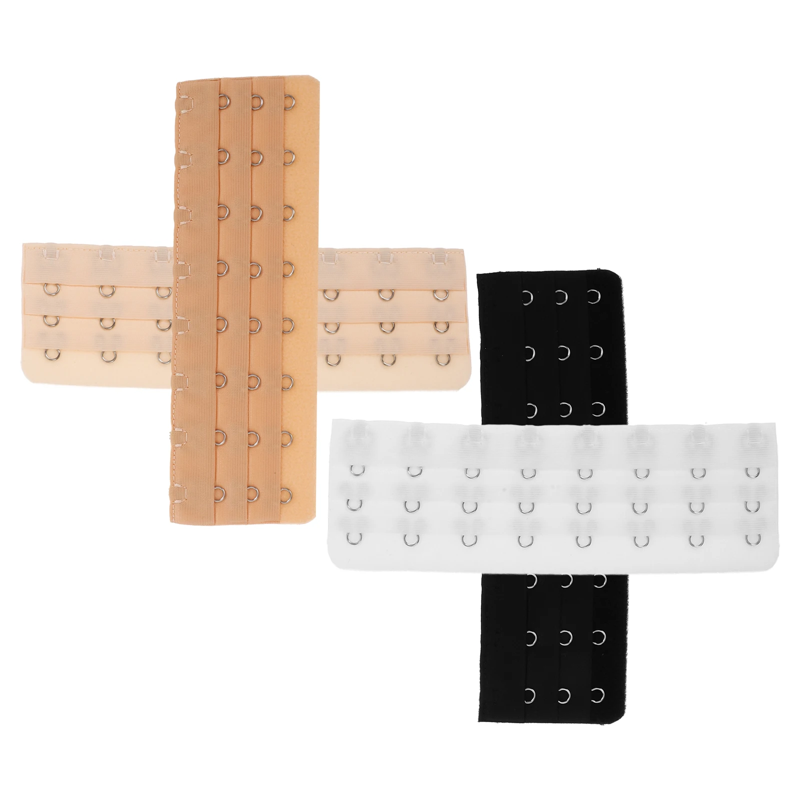 4 pezzi di estensione del reggiseno gancio per chiusura posteriore regolabile tessuto confortevole accessorio per lingerie durevole in metallo ampia fascia elastica modellante