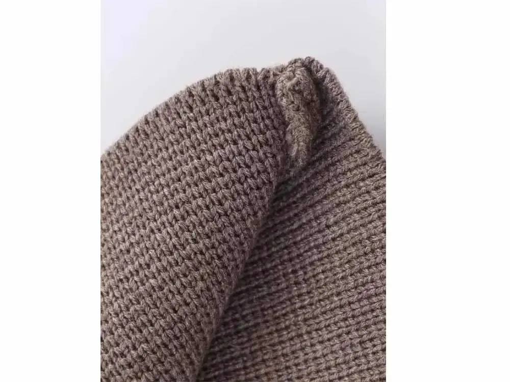 

HH New Woman Winter Fashion Round Neck Loose Single Breasted Long Sleeves Knitting Short Coat Female Casual Keep Warm Coat