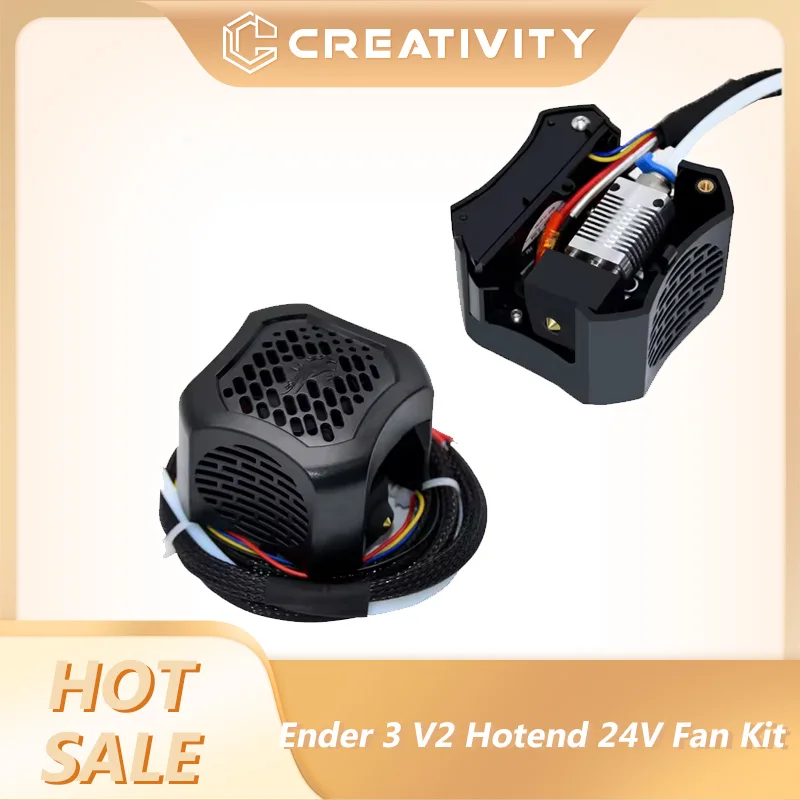 

Ender 3 V2 Полный комплект экструдера с охлаждающим вентилятором 24 В с силиконовой крышкой Полностью собранный экструдер для деталей 3D-принтера Ender-3 V2