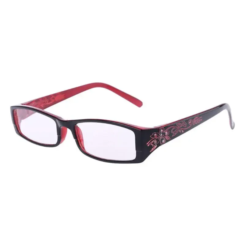 +1.0~+4.0 Fashion Reading Glasses Women 4 Colors Imitation Diamond Flower Print Resin Presbyopic Gafas De Lectura