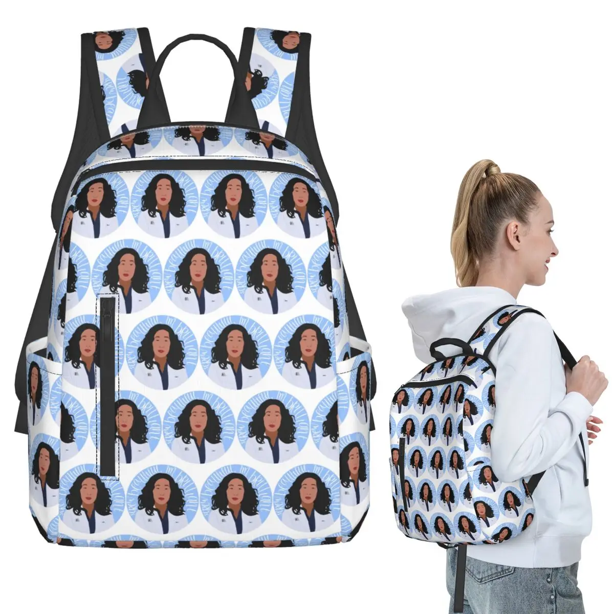 

Feminist Doctor Backpack Student BookBag Children School Bag Computer Shoulder Bags Boys Girls