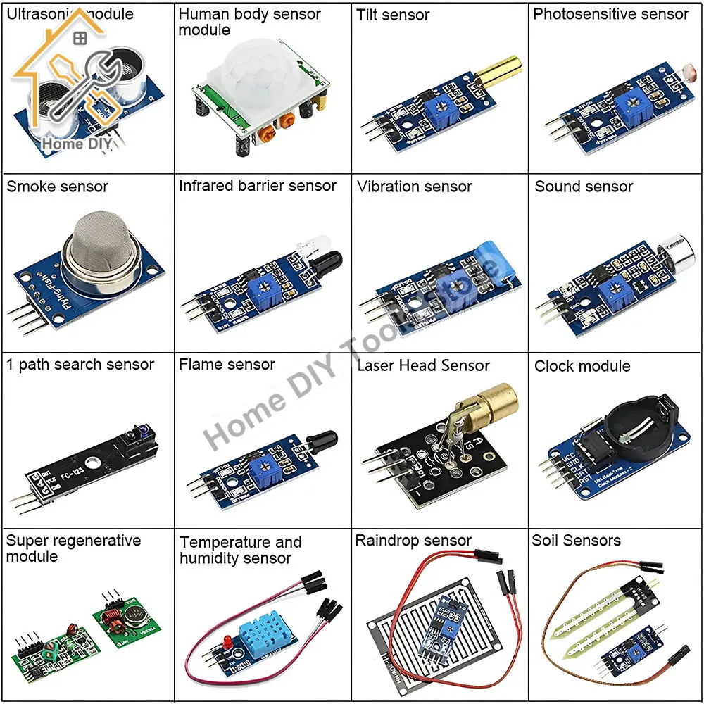 For arduino 16 in 1 Sensors Modules Starter Kit Digital Temperature And Relative Humidity Sensor Module