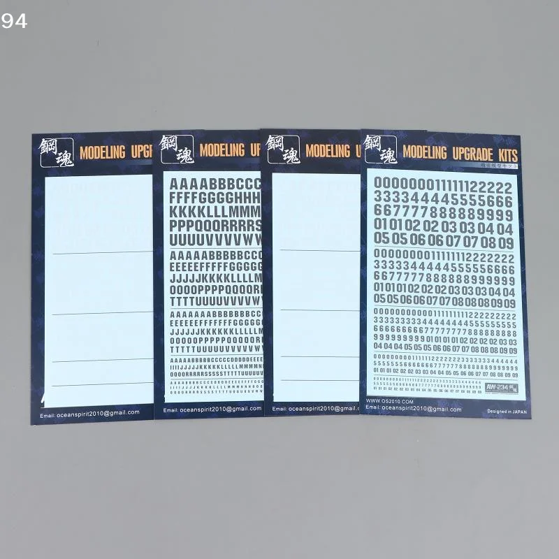 High Quality Modeling Number Letter Water Decal Stickers With Clear Print Multiple Styles Perfect For Military Model DIY Hobby
