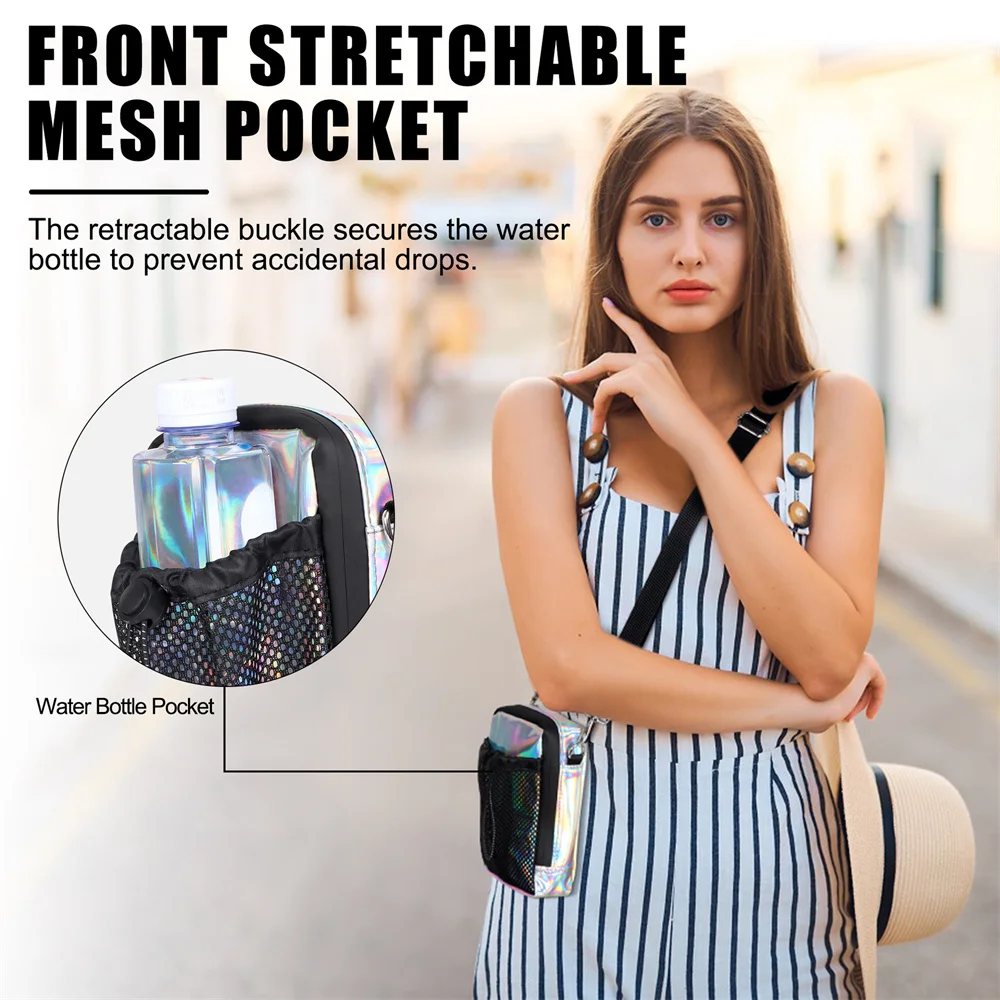 Wasserdichte Kleine Umhängetasche Multi-Taschen Schultertasche Outdoor Reise Brusttasche mit Netztasche für Männer Frauen – Detail 1