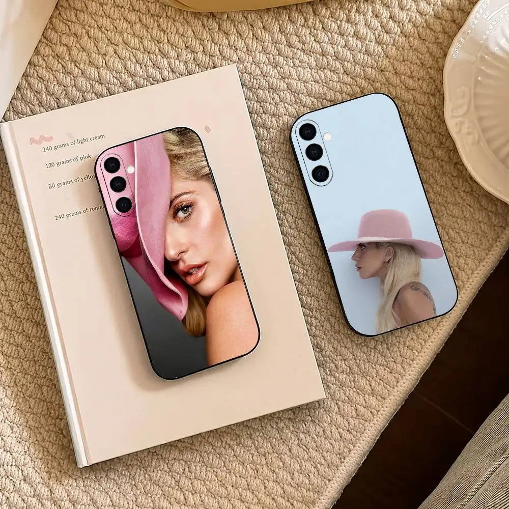 Pop singer L-Lady GagaG Phone Case For Samsung A73 20,21s,22,31,32,52,53,72 Soft Black Shell