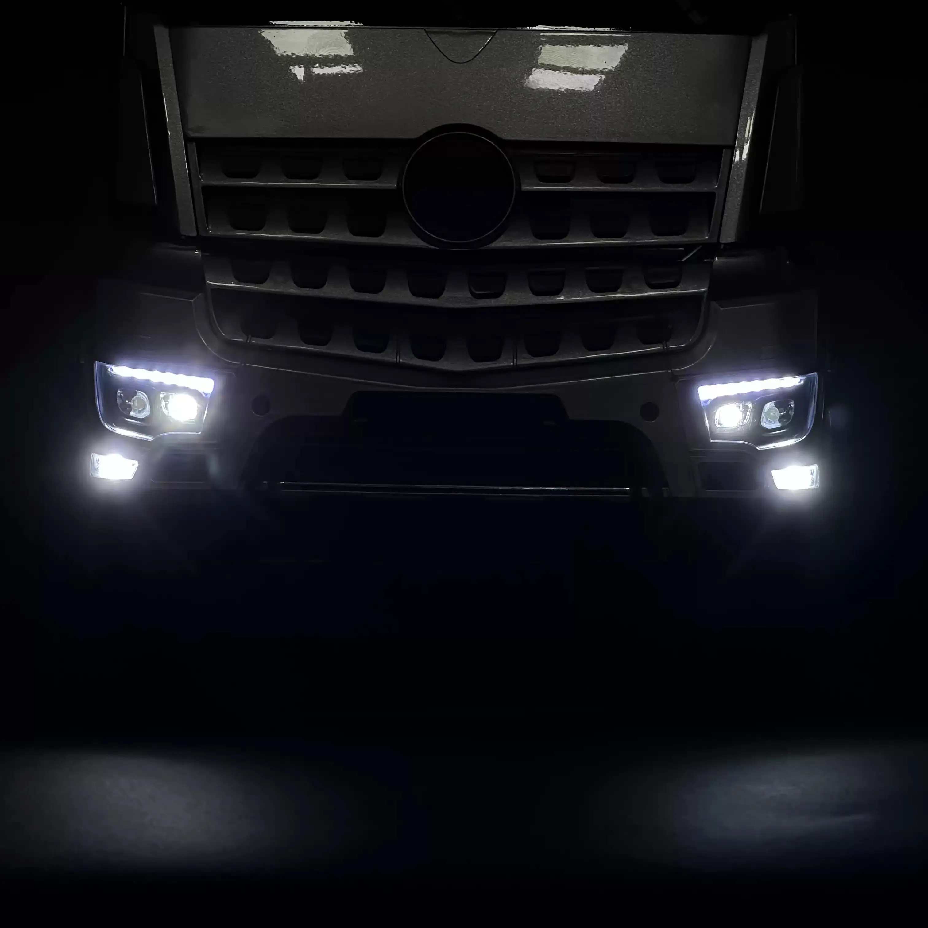 

Metal Headlight Group Rescue Vehicle Electric Remote Control Vehicler For 1/14 Tamiya RC LESU Scania Mercedes-Benz Dump Truck
