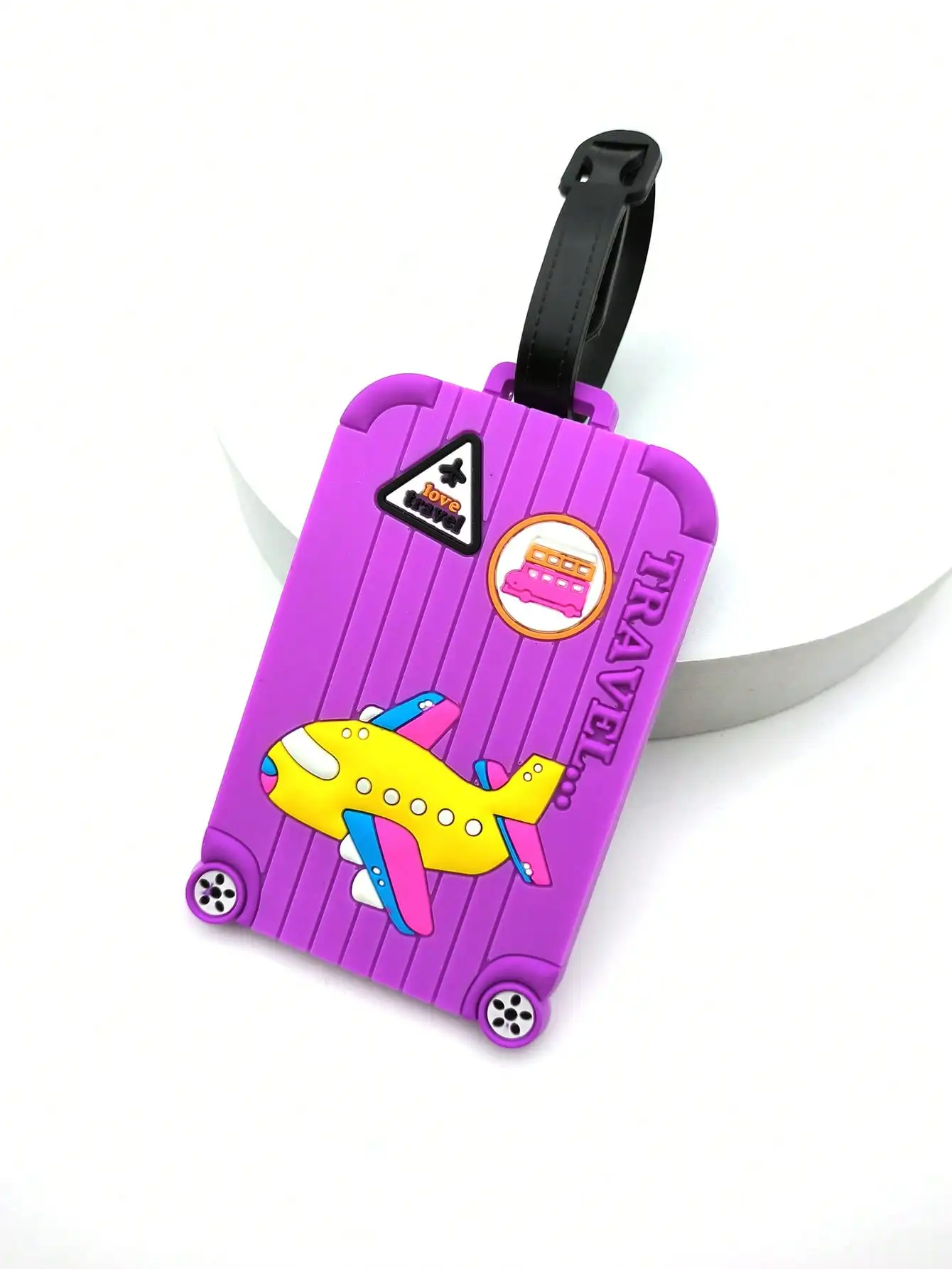 1PCS Creative Aircraft Multi color Luggage Tag Airport Tag Travel Essential Loss Prevention Hanging Tag for Men and Women