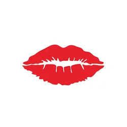 Car sticker red lip kiss sticker car styling car bumper window DIY decoration PVC waterproof sunscreen 15cm