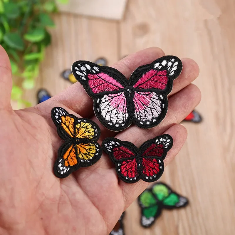 High Quality New Lovely Multicolor Small Butterfly Embroidery Patches DIY Clothes Decorative Hole Patch Cloth