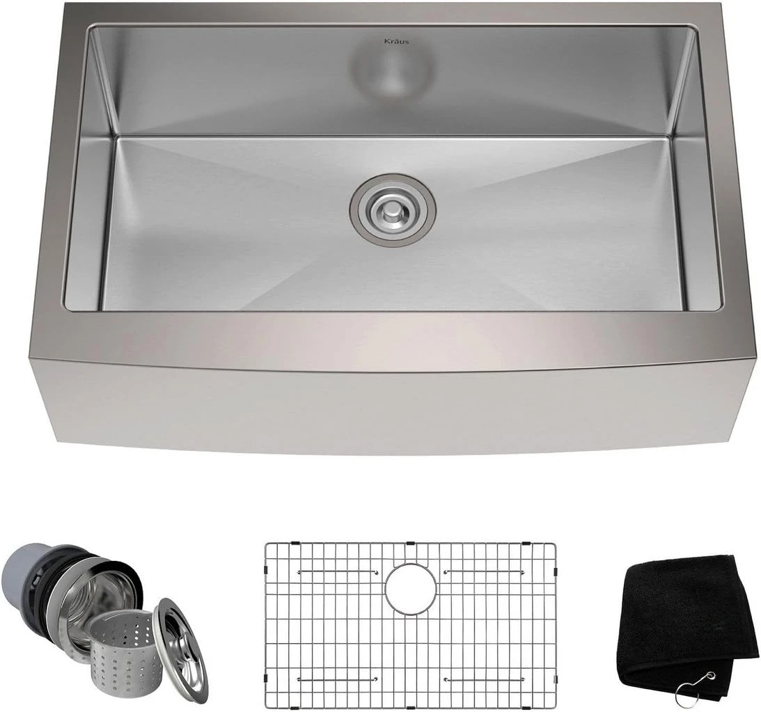 KHF200-33 Standart PRO Stainless Steel Sink 33 inch Farmhouse Apron Single Bowl 16 gauge