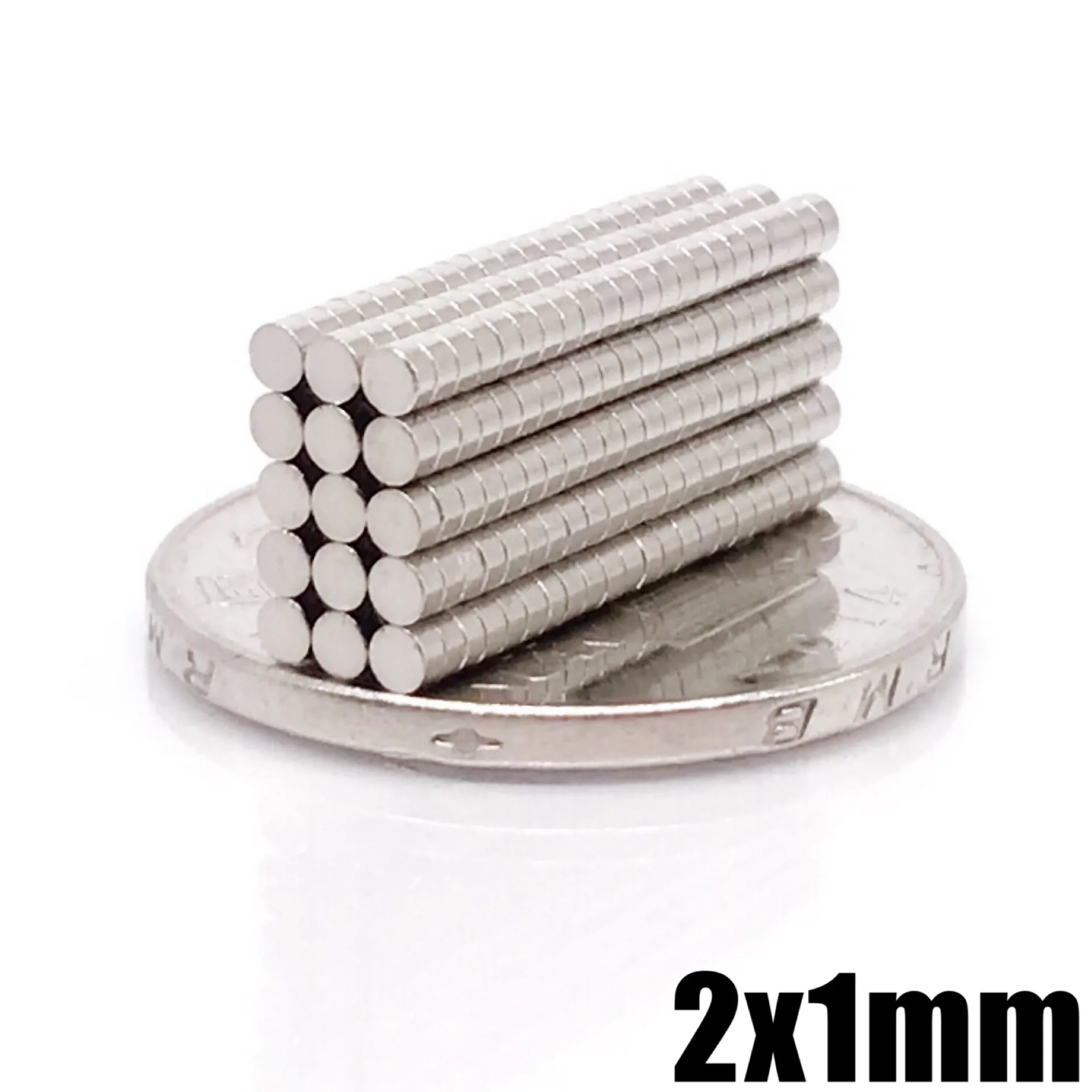 100~10000PCS 2x1 Small Round Magnet 2*1mm Neodymium Powerful Magnetic 2x1mm Permanent NdFeB Strong Magnet 2*1 mini Disc magnet