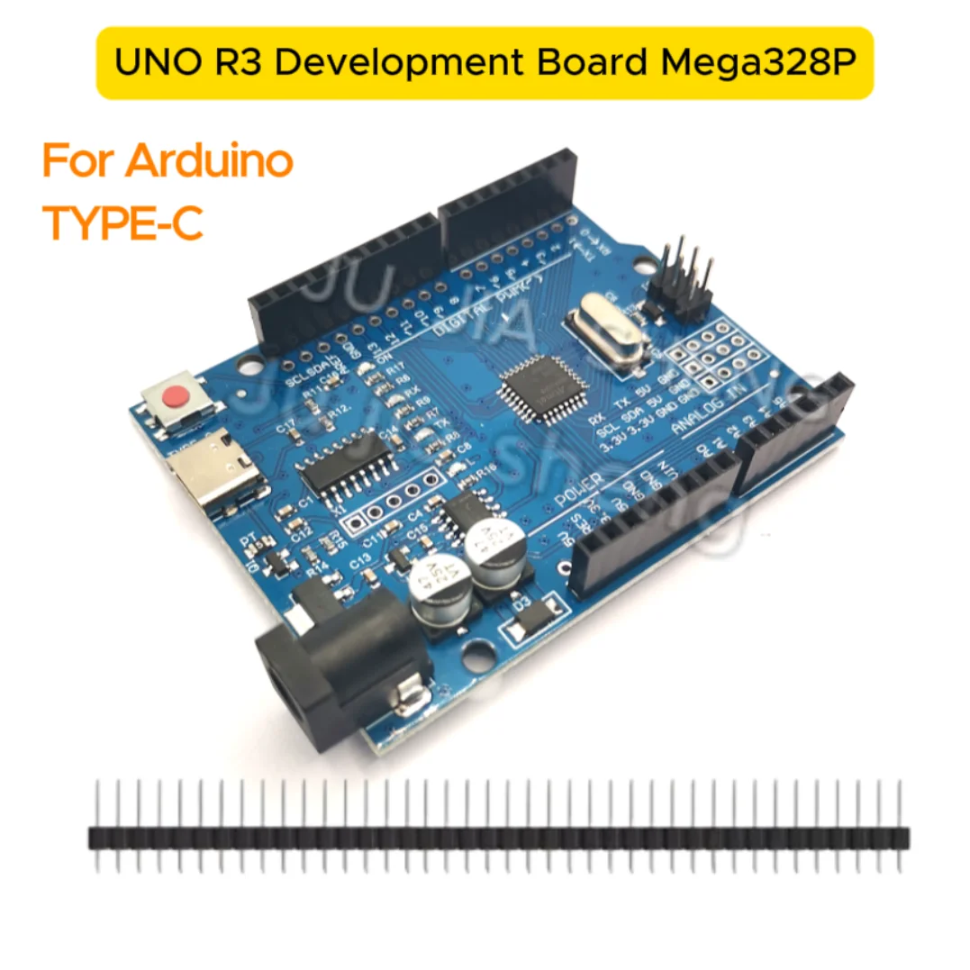 UNO R3 MEGA328P   UNO R3 Development Board + USB Cable ATMEGA328P-AU Type-C For Arduino