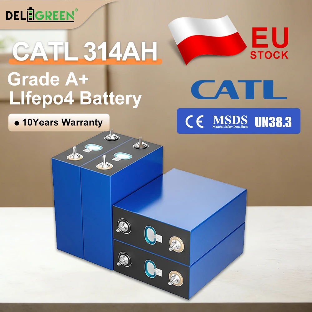 

EU Stock Lifepo4 Battery GradeA CATL314 12V 24V 48V 96V DIY Battery Rechargeable Batteries Solar Storage Lifepo4 VAT Free