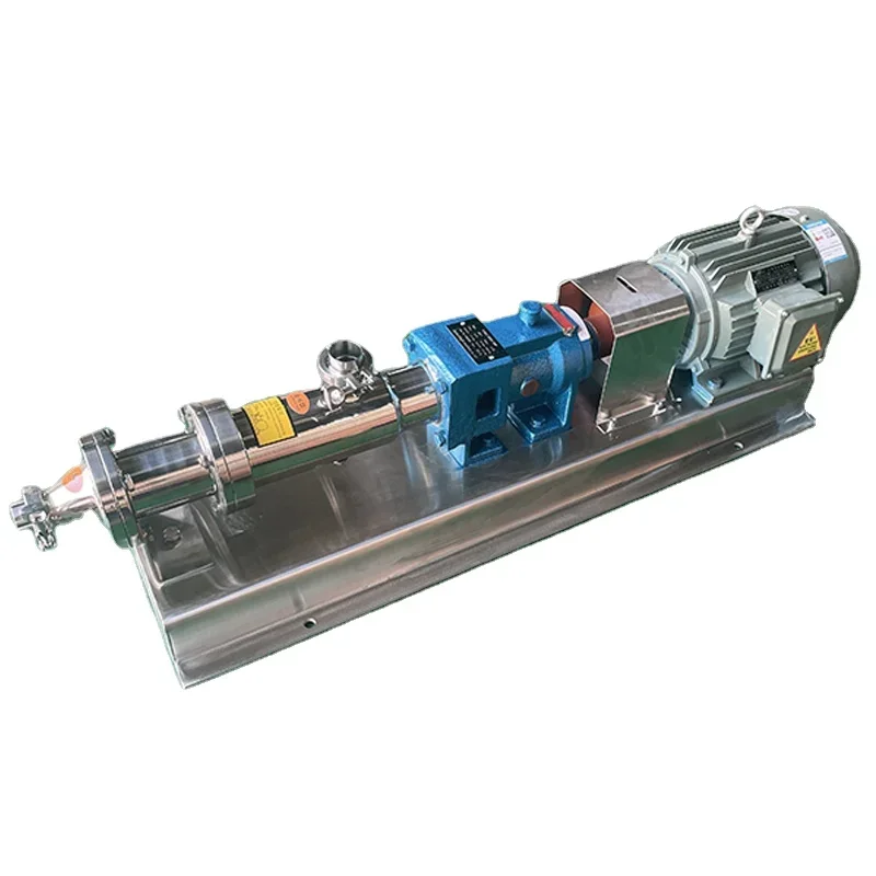 Stainless Steel SS304 SS316L High Viscosity Single Screw Mono Pump Sanitary Positive Displacement Pump