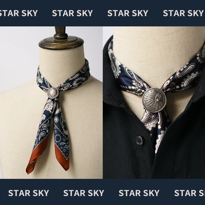 メンズシルクスクエアスカーフ小さなタオルヴィンテージマルベリーシルクネクタイスクエアタオルバックル付き花柄プリント英国スタイルファッションアクセサリー