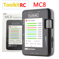 ToolkitRC MC8 SC100 Cell checker 32 Bit Battery Multi-Checker PWM Output PPM SBUS Readout With USB-C Fast Charging power supply
