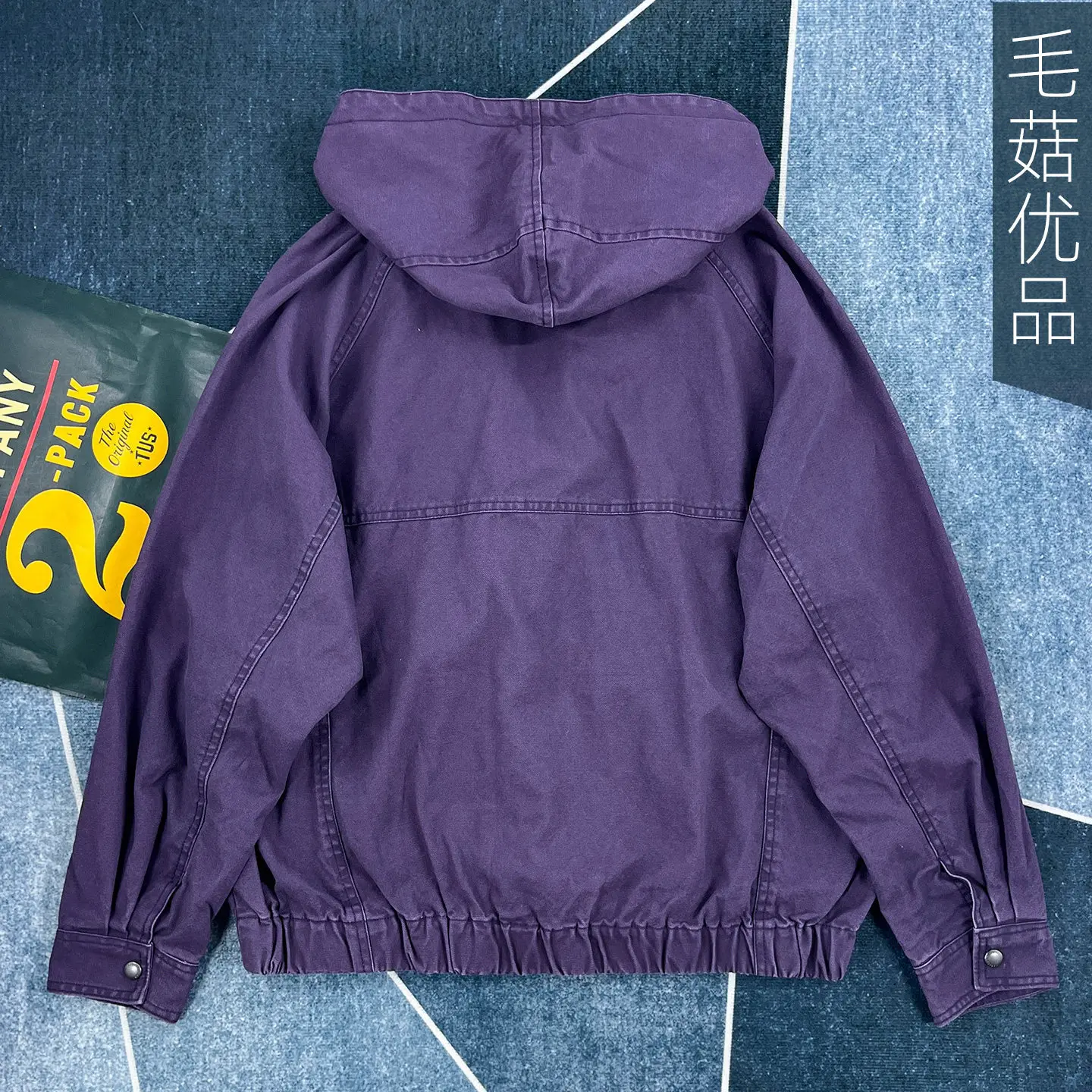 2026 Autumn New Japanese Retro Heavyweight Solid Color Double-layer Hooded Coat Men's Fashion 100% Cotton Loose Casual Jacket