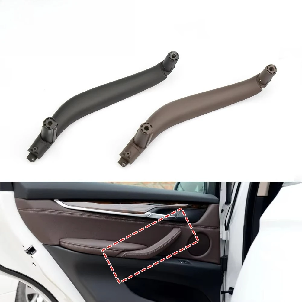 Left Right Single Car Inner Door Handle Interior Door Inside ABS Pull Handle Trim for BMW X5 X6 F15 F16 2014-2018