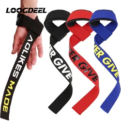 Loogdeel Weightlifting Wrist Straps Fitness Bodybuilding Training Gym Crossfit Lifting Straps With Non Slip Flex Gel Grip Unisex
