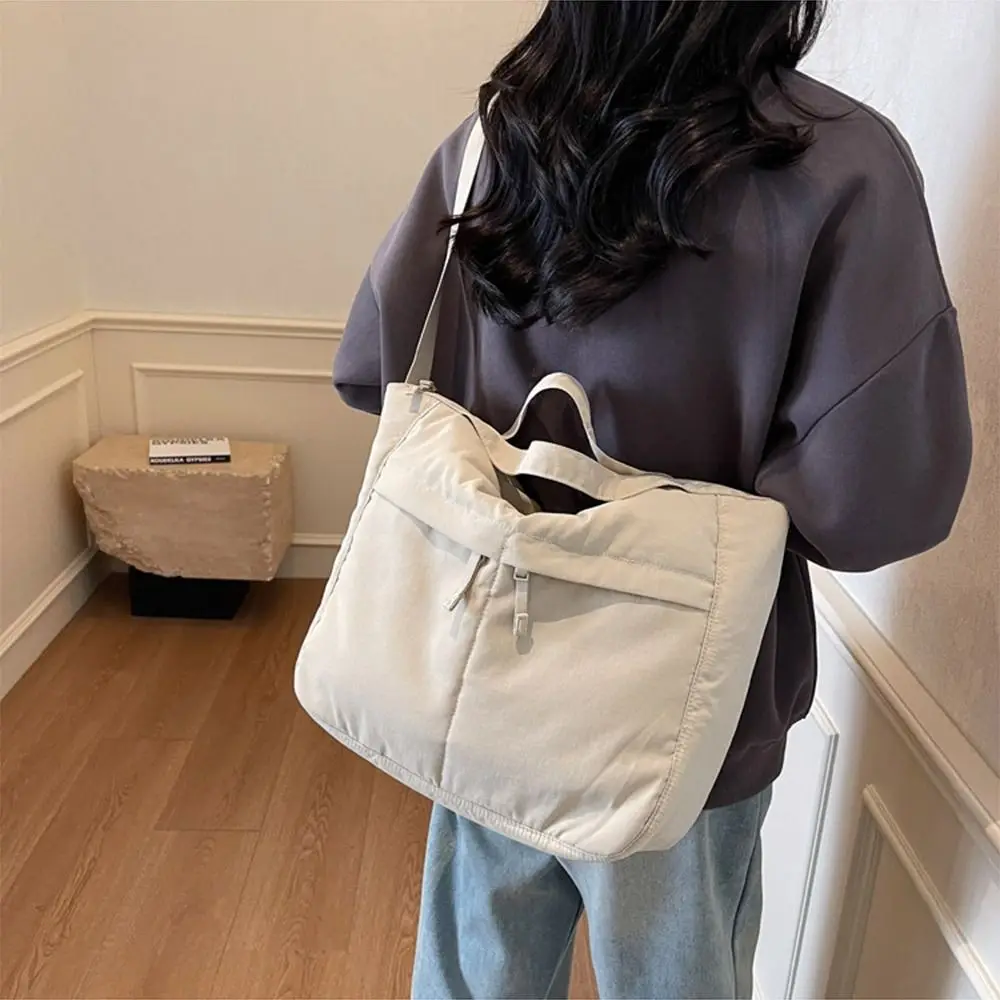 

Повседневные холщовые винтажные сумки на плечо, большие вместительные сумки-тоут, подростковая сумка-мессенджер, нейлоновая сумка через плечо в стиле Харадзюку, женская сумка