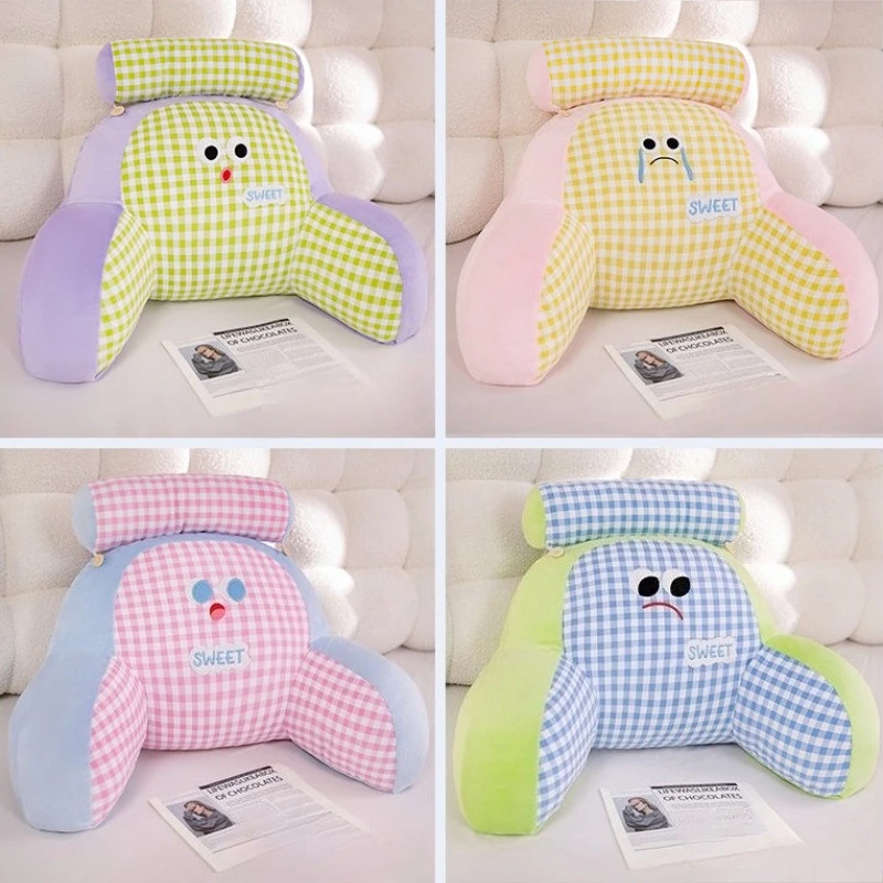

Cute Mixed Color Throw Pillow Bedside Cushion Soft and Comfortable Waist Pillow Sofa Pillow