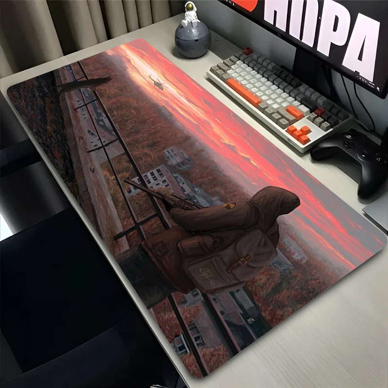 Mouse Pad PC Non Slip Rubber Cool Mousepad Laptop Gamer Cabinet Keyboard Pad Office Computer Gaming Desk S-stalker 2 Mouse Mat