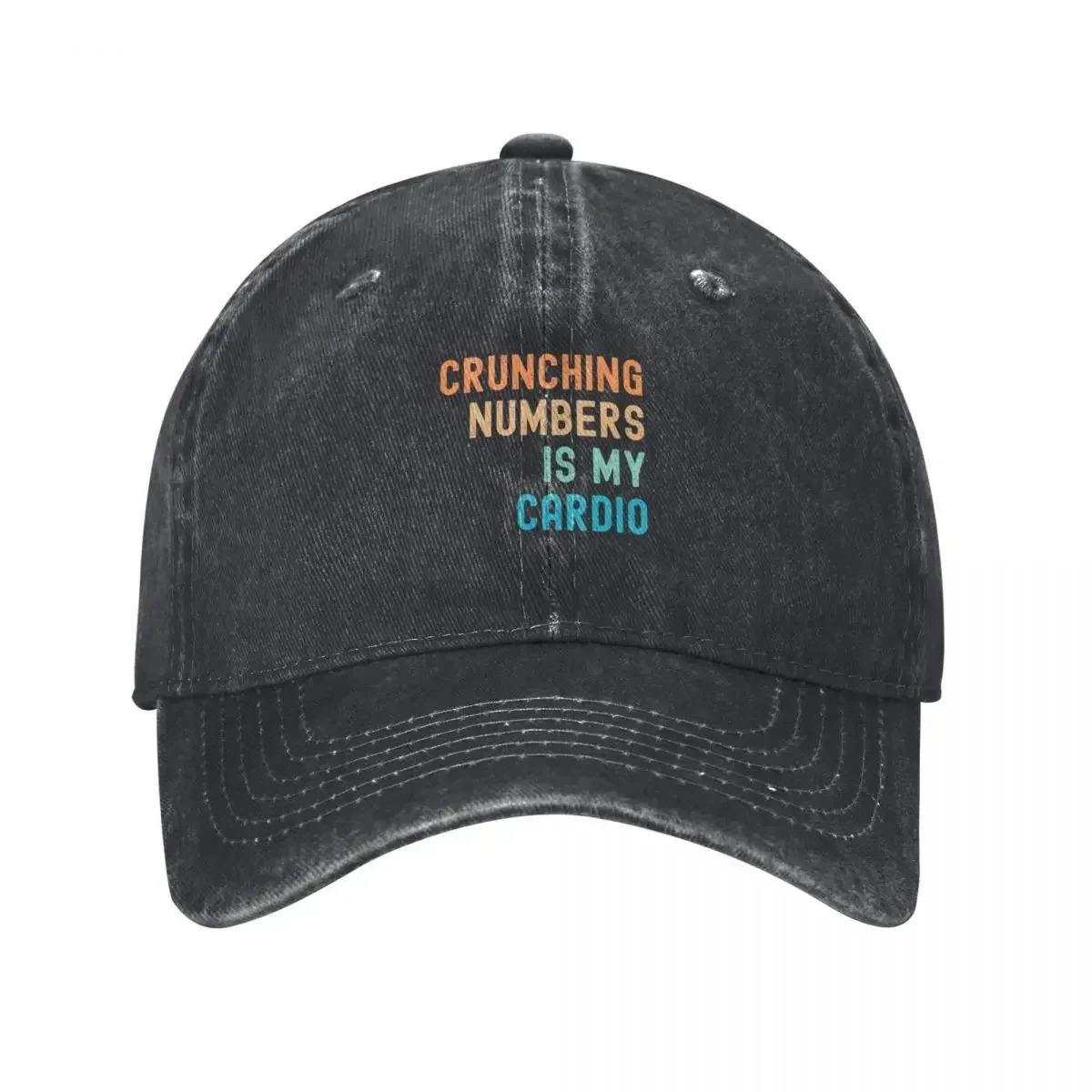 2025 Los números crujientes son mi cardio. Contabilidad importante gorra de béisbol gorra deportiva sombrero de caballo sombrero de bola salvaje sombrero de verano para hombres y mujeres