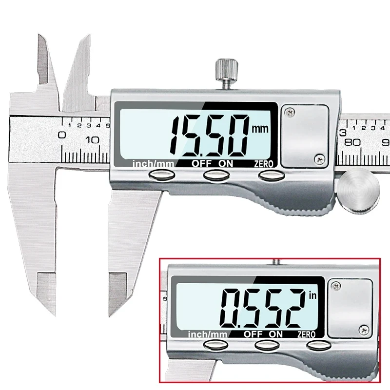 6-Inch 150mm Stainless Steel Electronic Digital Vernier Caliper Metal Micrometer Measuring Hot Sale