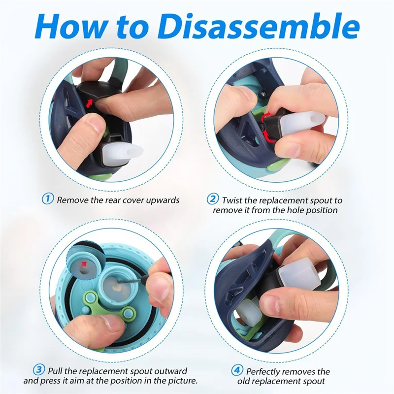 

6Pcs Accessories Spout For Contigo,Soft Lids Replacement Parts Silicone Mouthpiece For Contigo Aubrey 14Oz/20Oz